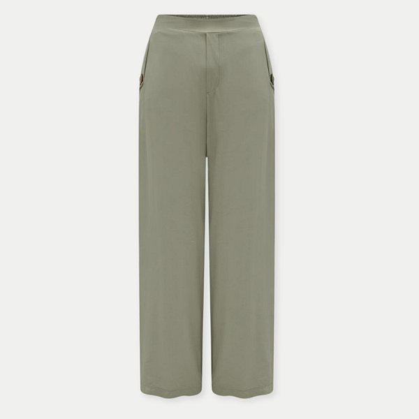 CALÇA LUNENDER VISCOSE PANTALONA VERDE FEMININA ADULTO