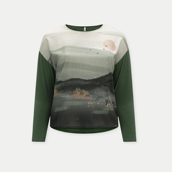 BLUSA LUNENDER MANGA LONGA MAIS MISTA ESTAMPADA FEMININA ADULTO