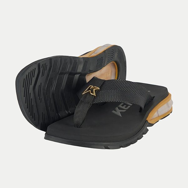 CHINELO KENNER DEDO ORAK PRETO DOURADO MASCULINO ADULTO