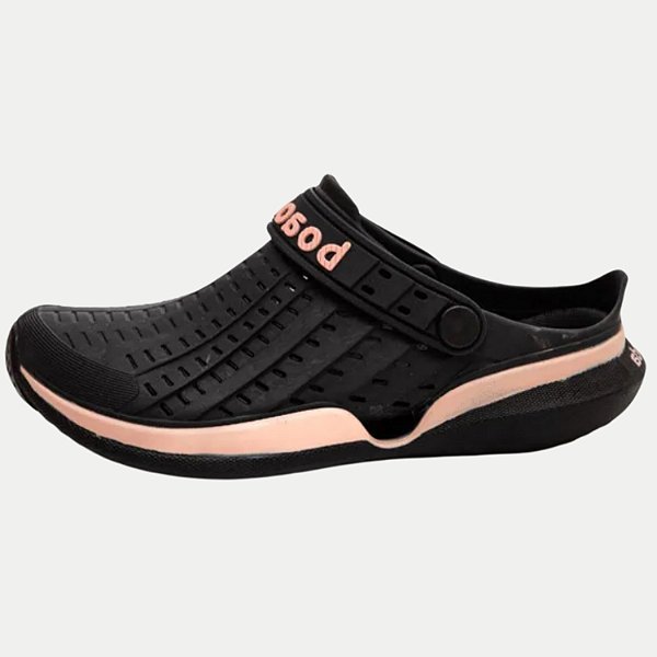 SANDALIA BOAONDA CLOG FLOW PRETO E ROSA FEMININA ADULTA