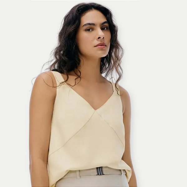 BLUSA HERING REGATA VISCOSE BEGE FEMININA ADULTO