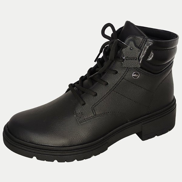 BOTA DAKOTA COTURNO COURO SALTO PRETO FEMININA ADULTO