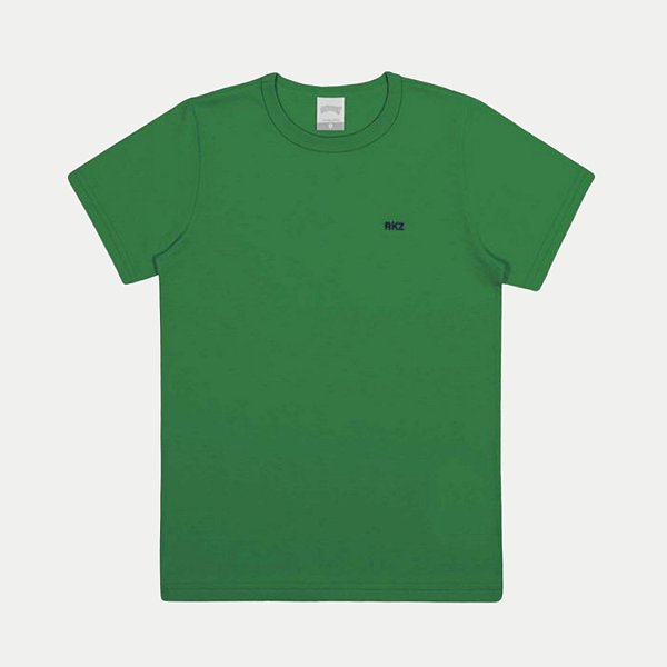 CAMISETA ALAKAZOO MC COMFORT ALGODÃO COM BORDADO VERDE INFANTIL
