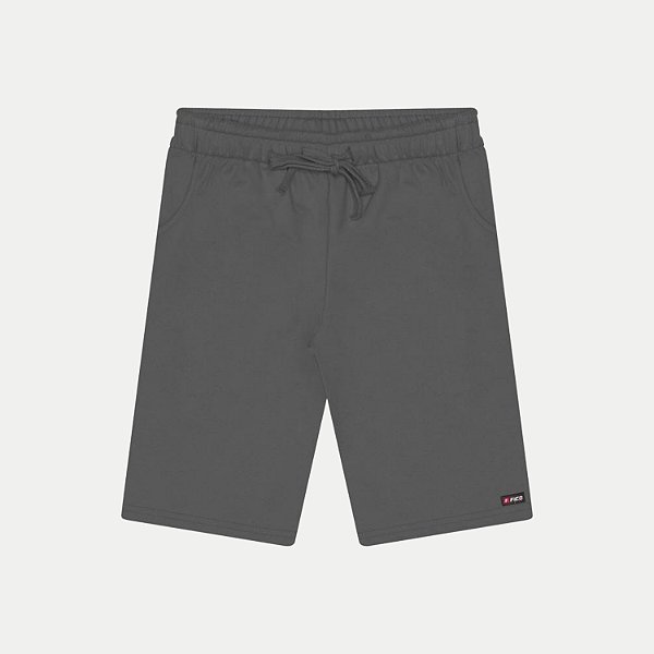 BERMUDA FICO MOLETOM CASUAL CINZA MASCULINA ADULTO