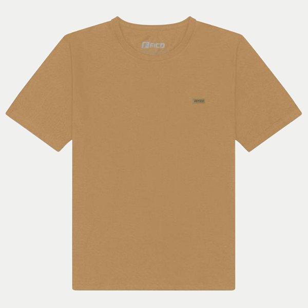 CAMISETA FICO MC COMFORT LISA BD GOLA REDONDA BEGE MASCULINO ADULTO
