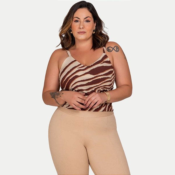 BLUSA KENIA CAMÕES REGATA POLIESTER ESTAMPAD FEMININA 278019-P (CORES SORTIDAS)