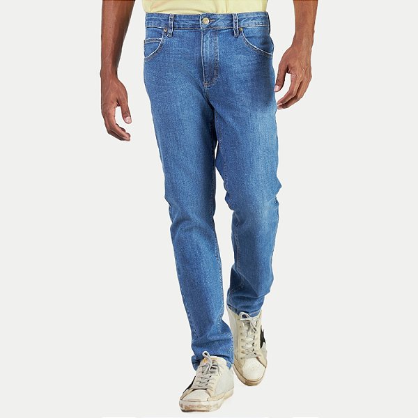 CALÇA LEE JEANS E ELASTANO SKINNY LAVAGEM MEDIA MASCULINA ADULTO