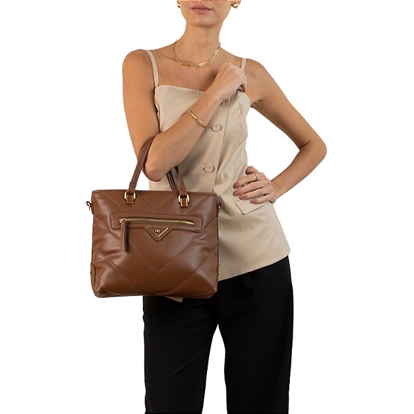 BOLSA RAFITTHY 2 TIPOS DE ALÇA  SINTETICO CAFÉ FEMININA ADULTO