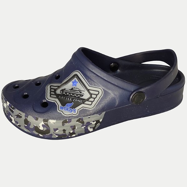 SANDALIA WORLDCOLORS AZUL MARINHO CLOG SOFT EVA MASCULINO INFANTIL
