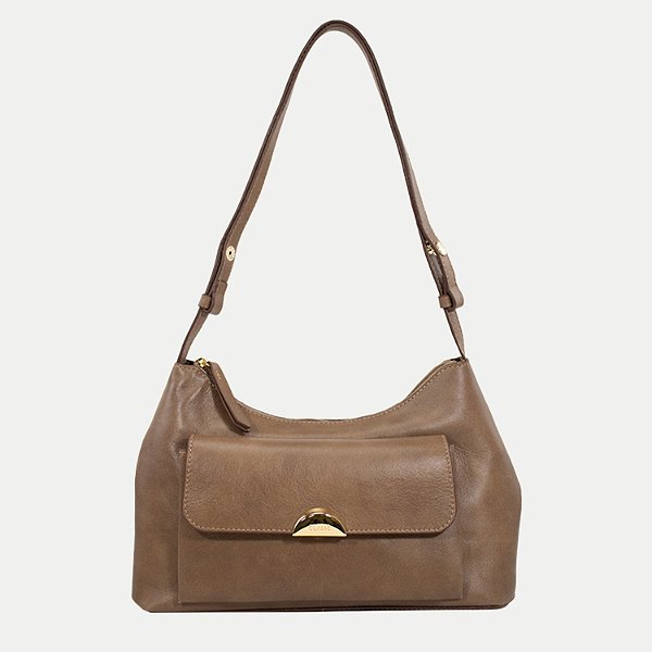 BOLSA CLASSE 2 TIPOS DE ALÇA CARAMELO COURO FEMININA