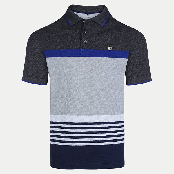 POLO ENRICO ROSSI MANGA CURTA COMFORT ALGODÃO COM POLIESTER MASCULINO ADULTO