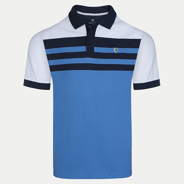 POLO ENRICO ROSSI MANGA CURTA COMFORT ALGODÃO COM POLIESTER MASCULINO ADULTO