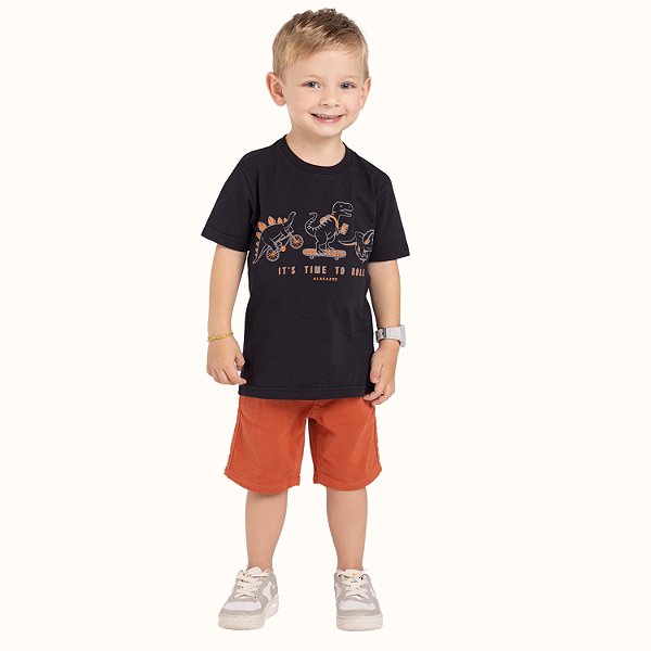 CAMISETA ALAKAZOO MANGA CURTA COMFORT ALGODÃO SILKA MASCULINA INFANTIL