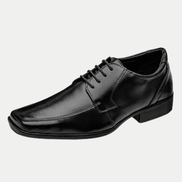 SAPATO BERTELLI COM CADARÇO SINTETICO PRETO MASCULINO ADULTO
