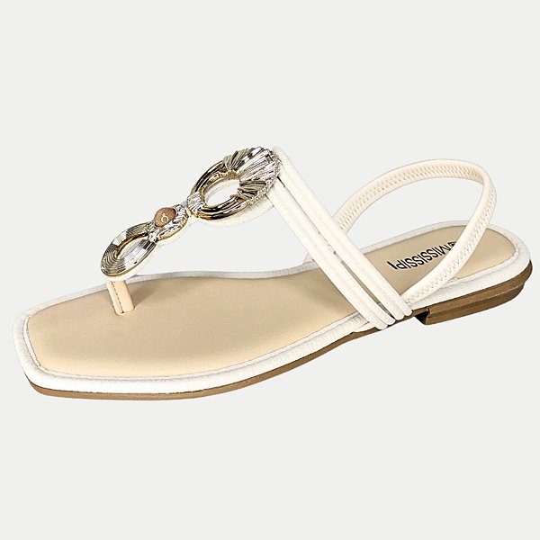 SANDALIA MISSISSIPI RASTEIRA OFFWHITE FEMININA ADULTO