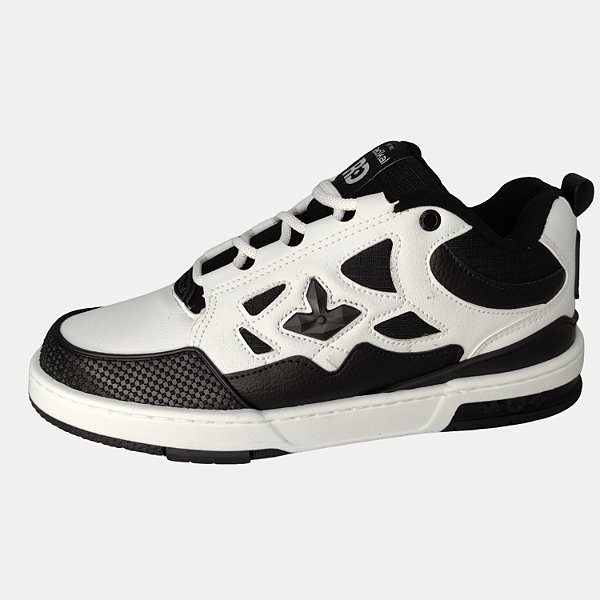 TÊNIS REDIKAL CASUAL COM CADARÇO PRETO E BRANCO MASCULINO ADULTO