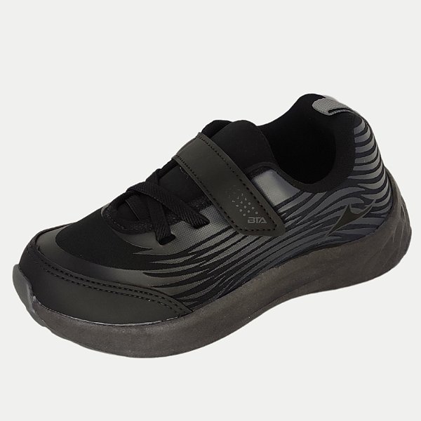 TÊNIS BATATINHA RUNNING COM CADARÇO E VELCRO PRETO MASCULINO INFANTIL