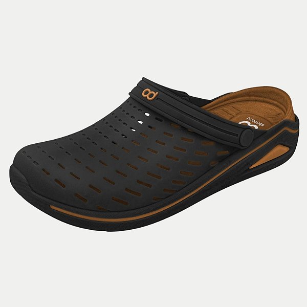 SANDALIA BOAONDA CLOG BRAVE PRETO COM MARROM MASCULINA ADULTO
