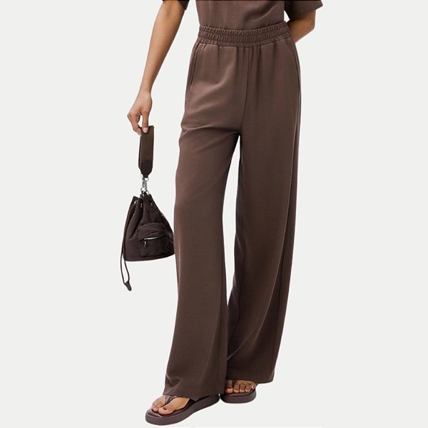 CALÇA HERING VISCOSE PANTALONA MARROM FEMININA ADULTO