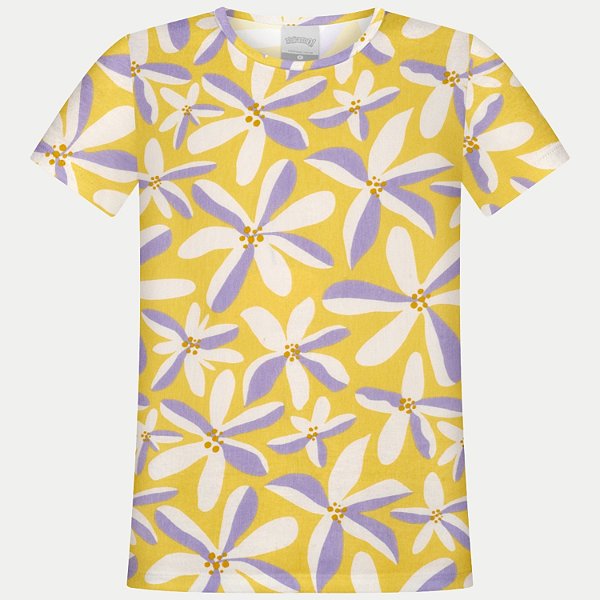 BLUSA ALAKAZOO MANGA CURTA MALHA ESTAMPADA FEMININA INFANTIL