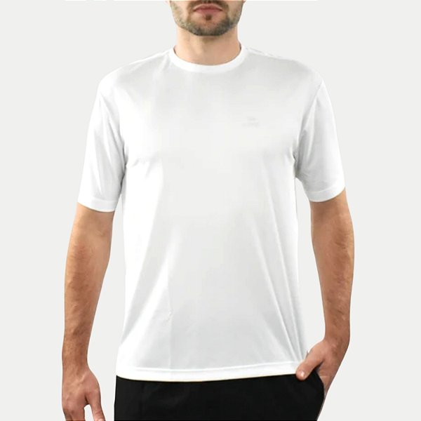 CAMISETA DRAY MANGA CURTA FITNESS POLIESTER BRANCA MASCULINA ADULTO
