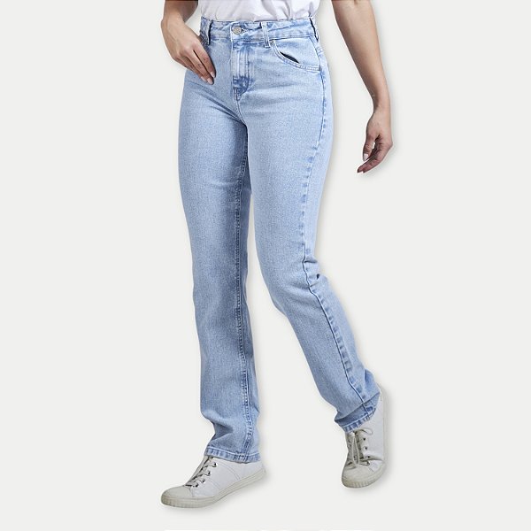 CALÇA LEE JEANS CLARO COM ELASTANO COMFORT FEMININA ADULTO