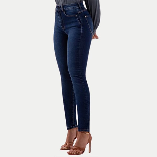 CALÇA LUNENDER JEANS COM ELASTANO SLINNY FEMININA ADULTO