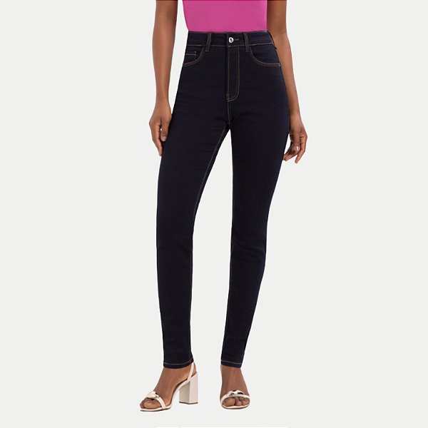 CALÇA LUNENDER JEANS COM ELASTANO SKINNY FEMININA ADULTO