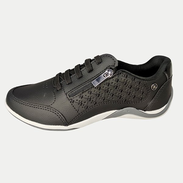 TÊNIS KOLOSH CASUAL PRETO COM CADARÇO FEMININO ADULTO
