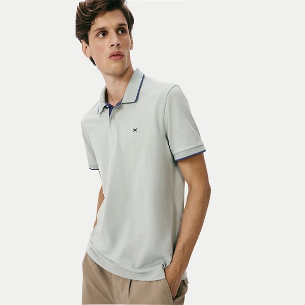 POLO HERING MANGA CURTA COMFORT PIQUET LISA VERDE CLARO MASCULINO ADULTO