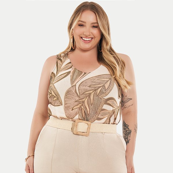 BLUSA LISAMOUR REGATA TULE ESTAMPADA FEMININA ADULTO