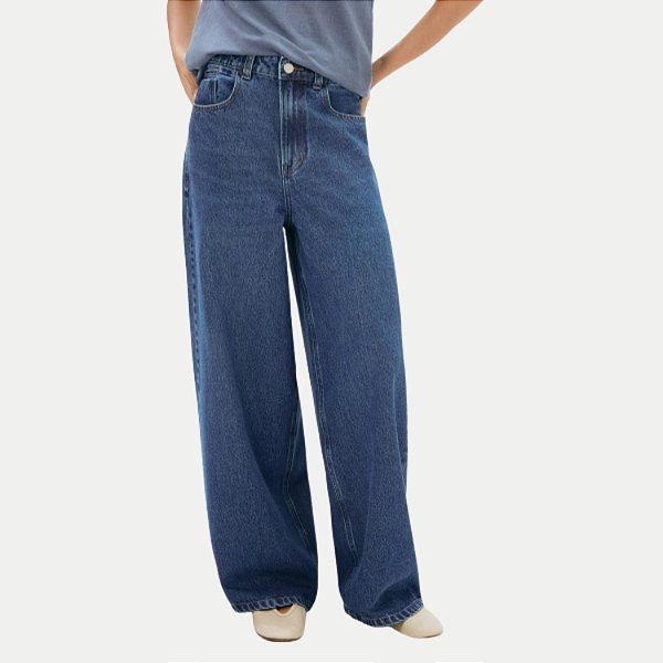 CALÇA HERING JEANS BRUTO WIDE LEG FEMININA ADULTO