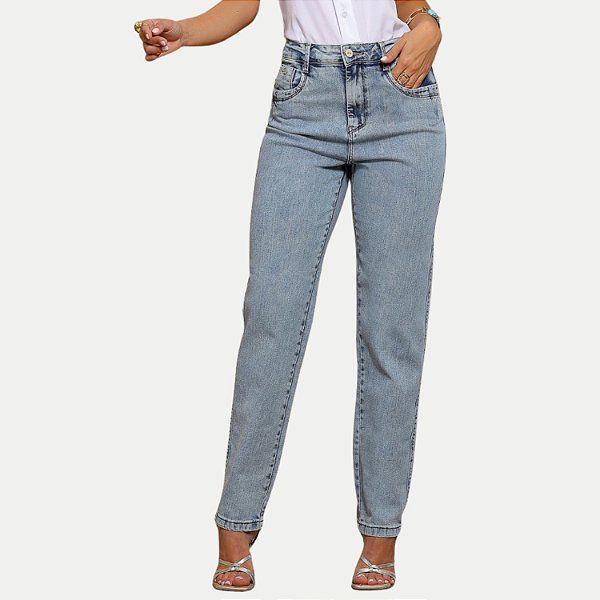 CALÇA MAC JEANS COM ELASTANO MOM FEMININA ADULTO