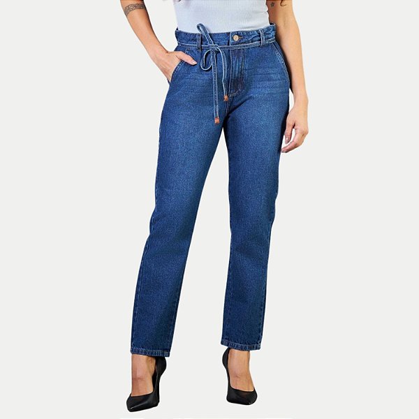 CALÇA LEE JEANS MEDIO BRUTO MOM FEMININA ADULTO