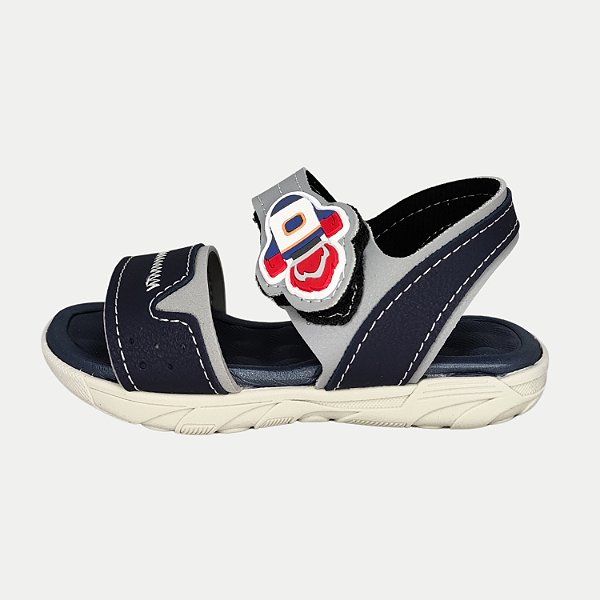 SANDALIA MOLEKINHO PAPETE COM 1 VELCRO AZUK MARINHO MASCULINA INFANTIL