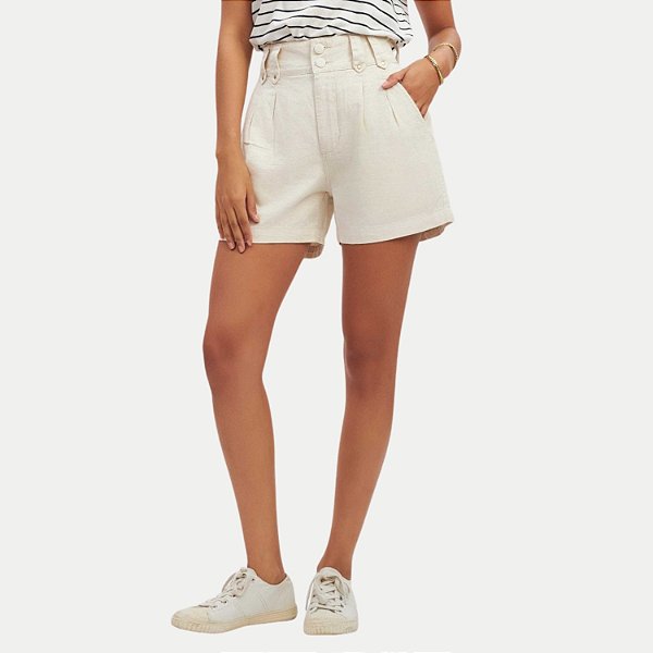 SHORT YOUNG LINHO ALFAIATARIA OFFWHITE FEMININO ADULTO