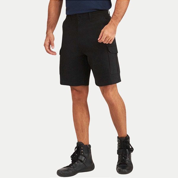 BERMUDA YOUNG BRIM COM ELASTANO CARGO PRETA MASCULINA ADULTO