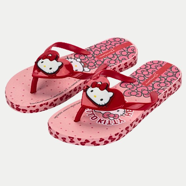 CHINELO GRENDENE DE DEDO IPANEMA HELLO KITTY ROSA FEMININO INFANTIL