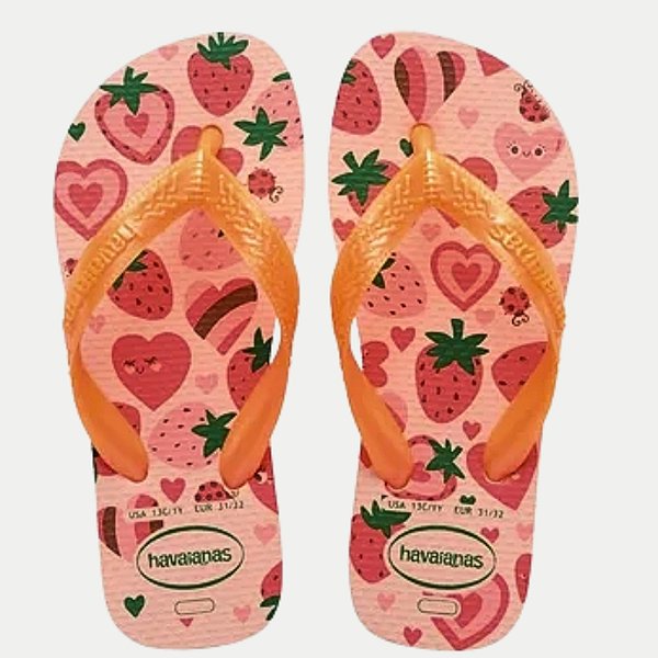CHINELO HAVAIANAS KIDS FLORES DE DEDO ROSA FEMININO INFANTIL