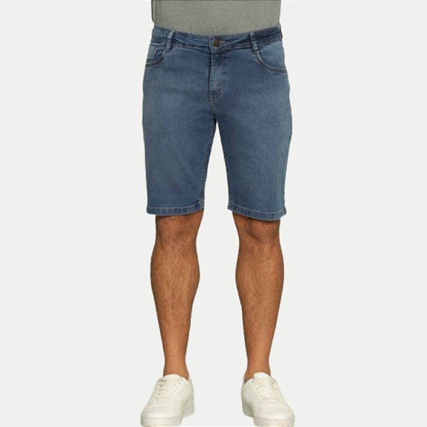 BERMUDA PITT JEANS MÉDIO ELASTANO COMFORT MASCULINO ADULTO