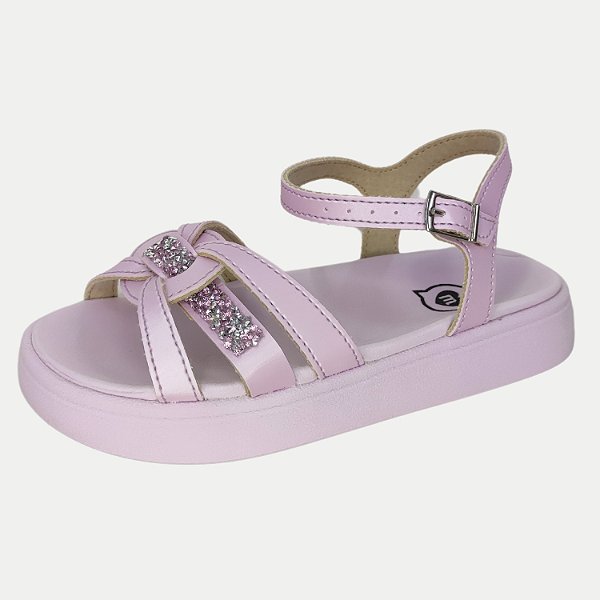 SANDALIA MOLEKINHA ANABELA BAIXA LILAS FEMININA INFANTIL