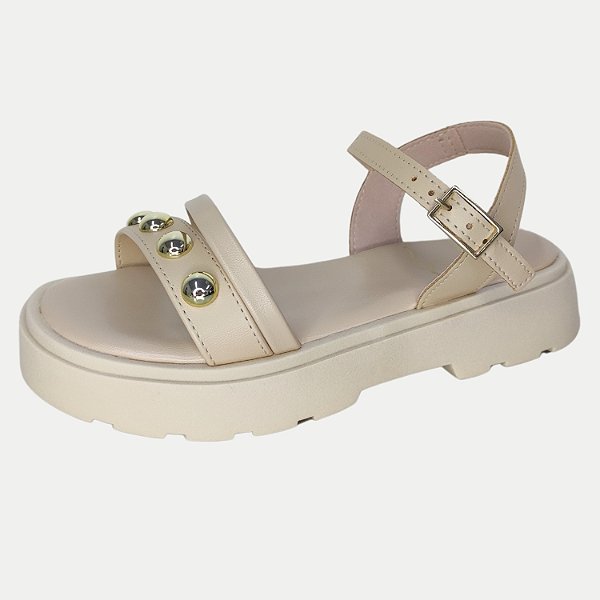 SANDALIA MINI SUA CIA ANABELA AREIA FEMININA INFANTIL