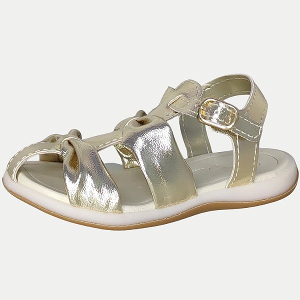 SANDALIA KIDY BABY EQUILIBRIO STREET DOURADA FEMININA INFANTIL