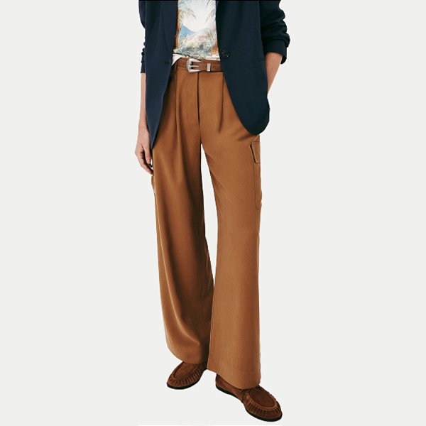 CALÇA HERING VISCOSE MARROM CARGO FEMININA ADULTO