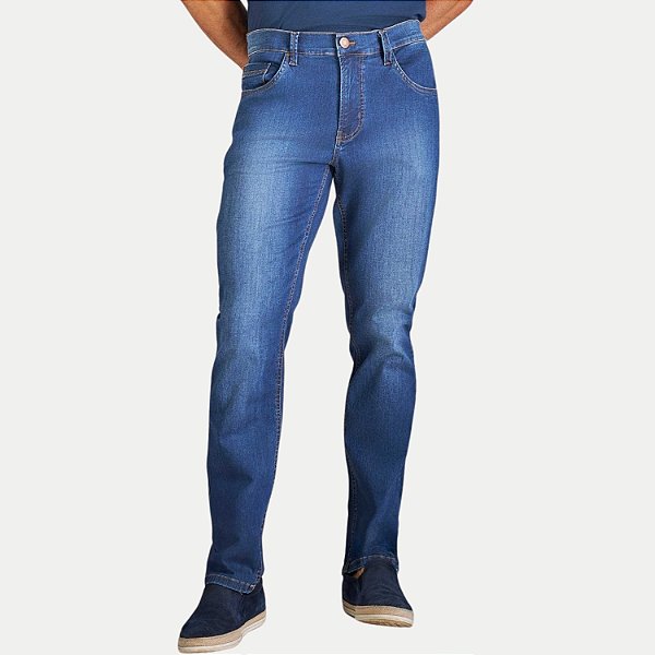 CALÇA YOUNG JEANS MÉDIO COM ELASTANO SLIM MASCULINA ADULTO