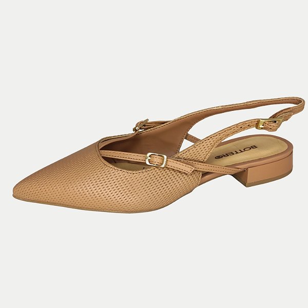 SAPATO BOTTERO SALTO BAIXO NUDE CHANEL FEMININO ADULTO