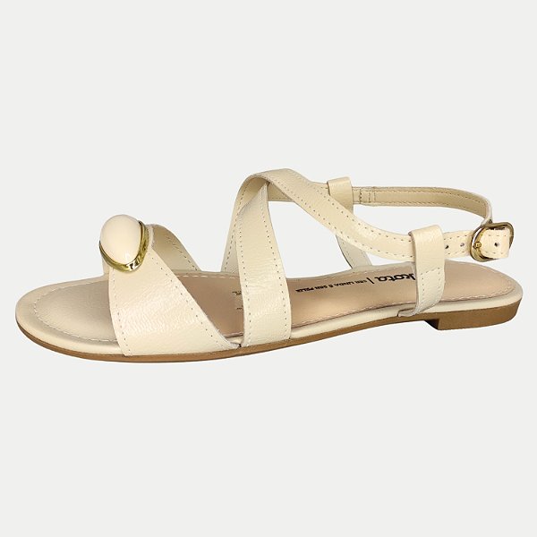SANDALIA DAKOTA RASTEIRA OFFWHITE FEMININA ADULTO