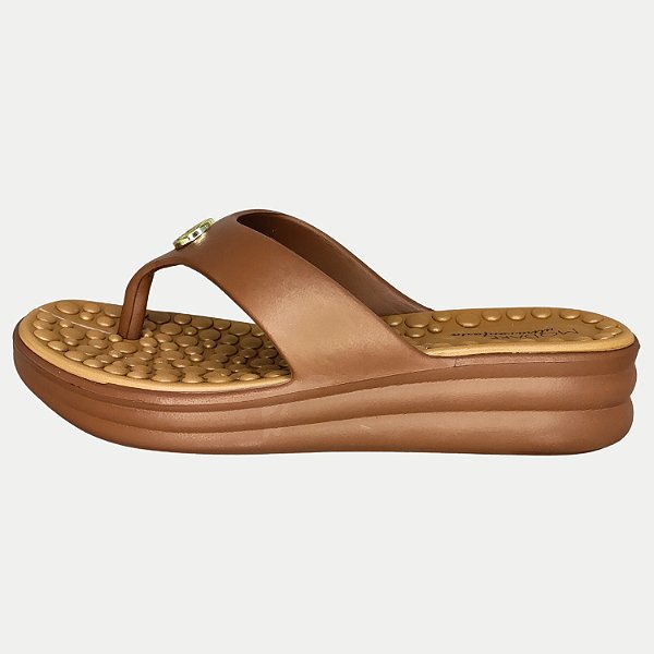 CHINELO MODARE DE DEDO ANABELA MEDIO EVA MARROM COM MASSAGEADOR FEMININO ADULTO