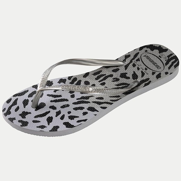 CHINELO HAVAIANAS SLIM ANIMALS DE DEDO CINZA FEMININO ADULTO