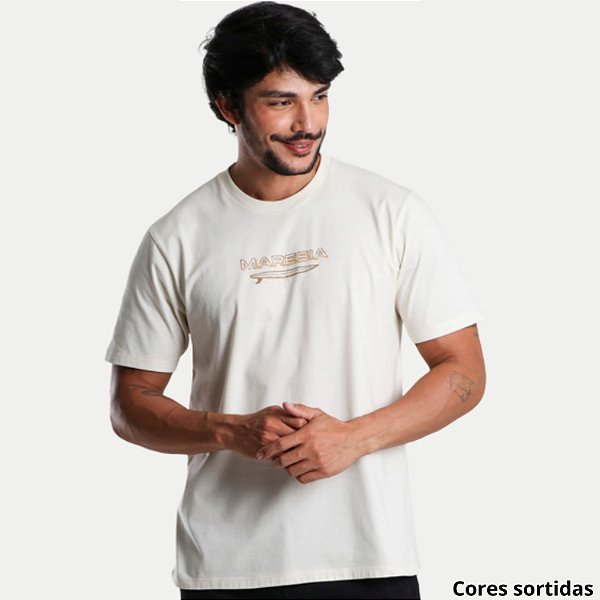 CAMISETA MARESIA MANGA CURTA COMFORT ALGODÃO SILKADA  MASCULINA ADULTO (CORES SORTIDAS) 292861-P